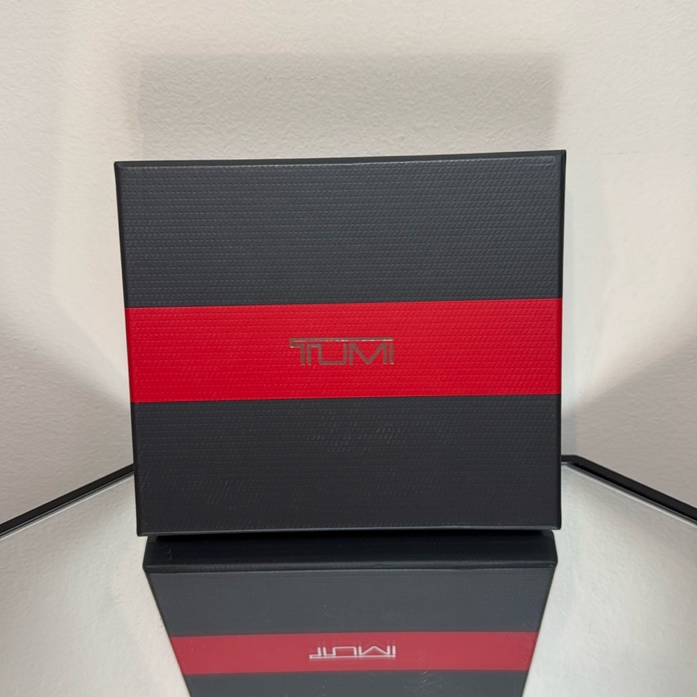 TUMI Red and Gray Empty Gift Box Small